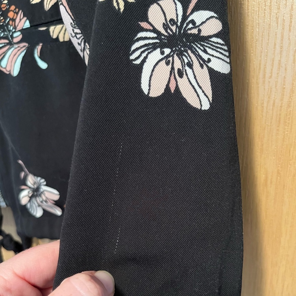 Who What Wear Black Floral Bomber Jacket - Picture 12 of 12